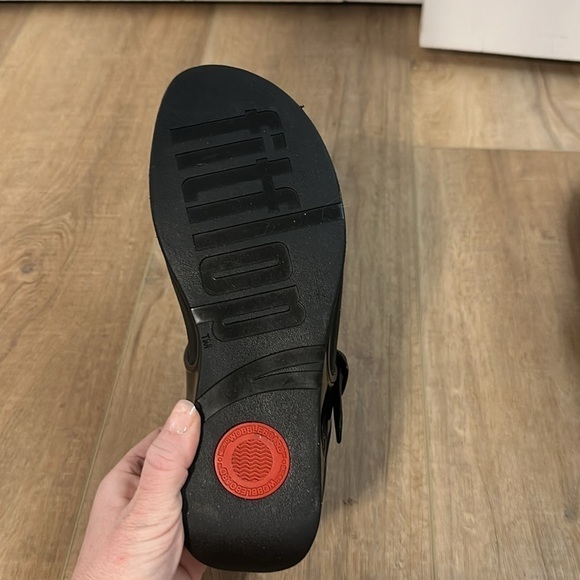 FitFlop Super Jelly black wedge sandals women’s size 10 - Picture 5 of 8